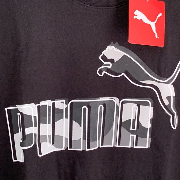 Puma Tee-shirt: Black with Camo Logo - NWT - Picture 5 of 9